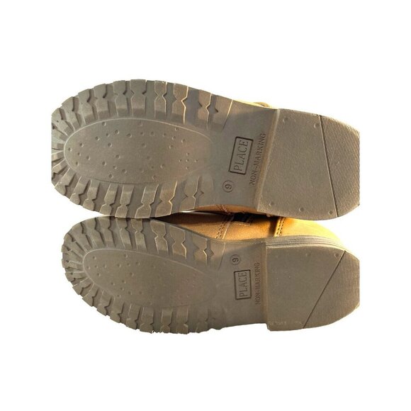 Place Toddler Girls Swede Boots/Shoes Brown Tie Zip Size 9 - Picture 6 of 8